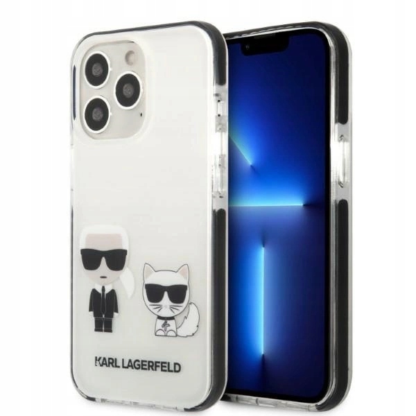 Pouzdro Karl Lagerfeld Karl&Choupette pro iPhone 13 Pro iPhone 13 bílé
