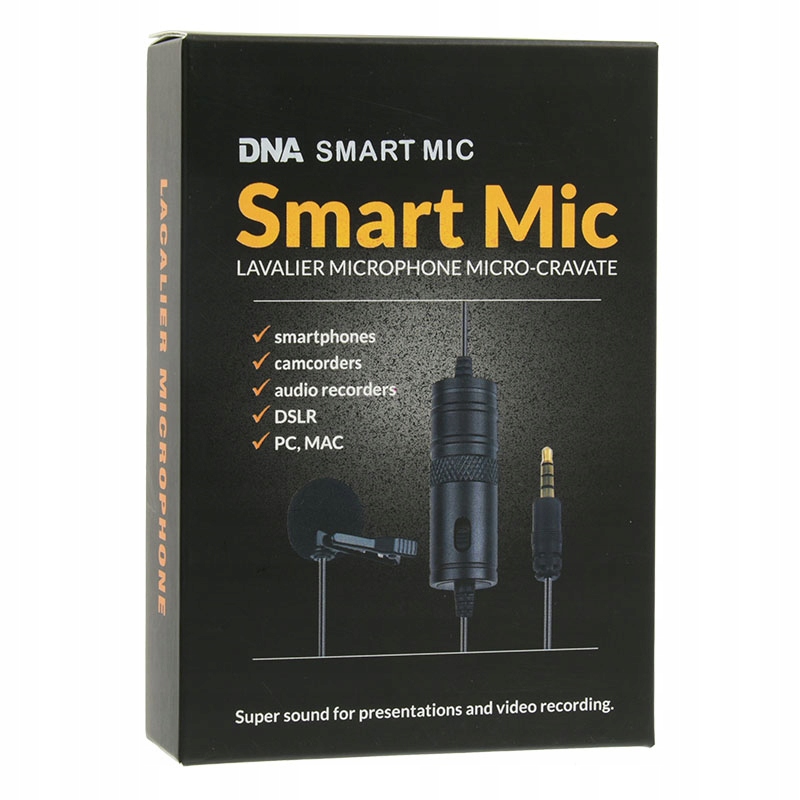 Mikrofon krawatowy lavalier do telefonu aparatu kamery DNA SMART MIC Kod producenta 5908249805637