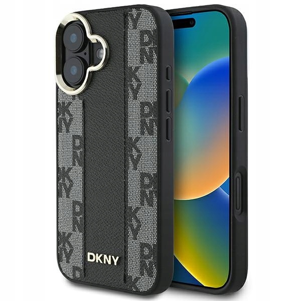 Dkny DKHMP16MPCPVSLK Kryt Pouzdro na iPhone 16 Plus 6.7" černý/black hardcase Vzorovaná mřížka (Checkered Patt)