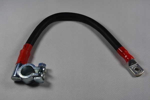 Kabel plusový 180 cm 50 mm2 s svorkou plus M10 nebo M8, propojovací kabel