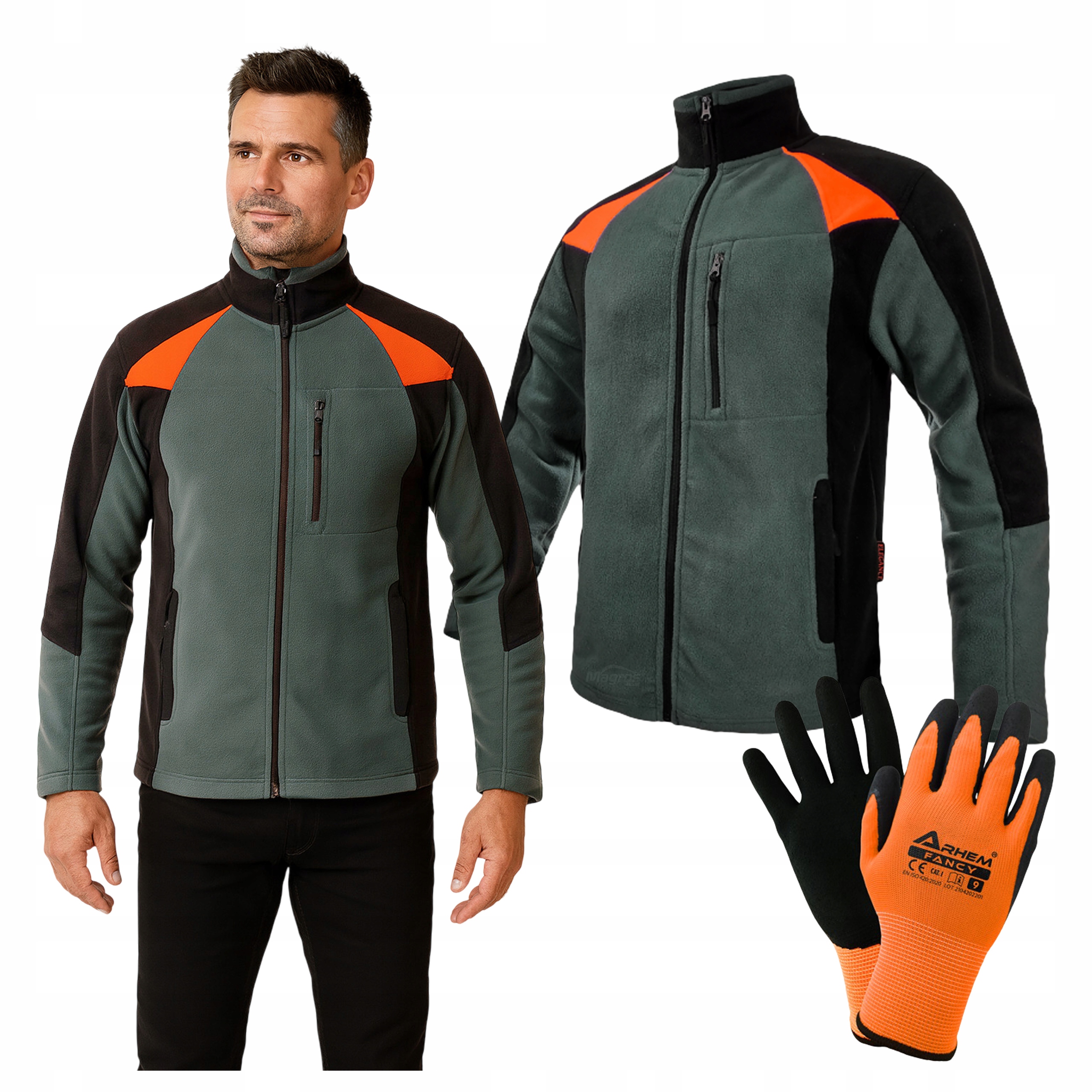 Polar Roboczy Bluza Polarowa z Polaru Męska Ciepła Elegance Rękawice