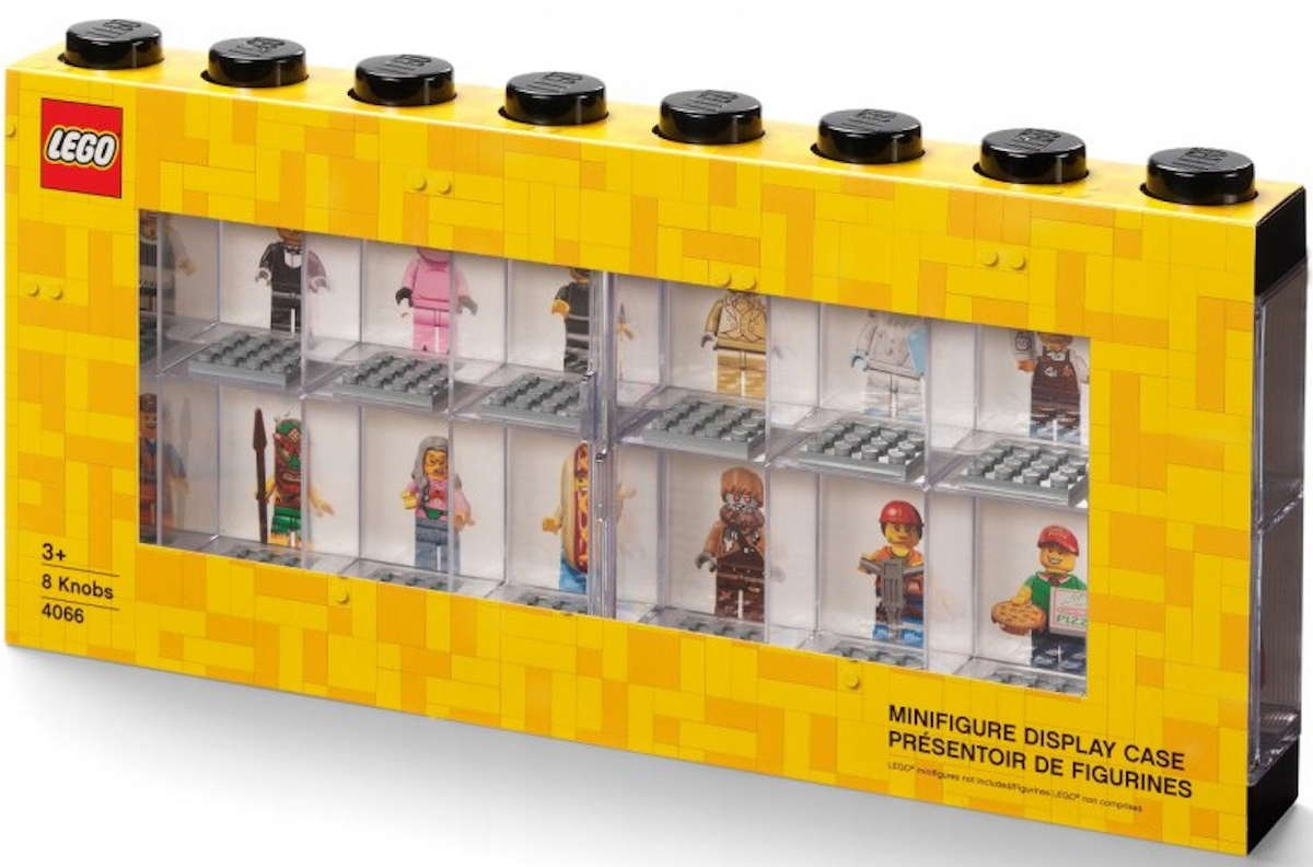 Lego Vitrína na minifigurky Vitrína na 16 Minifigurek Regál Černá