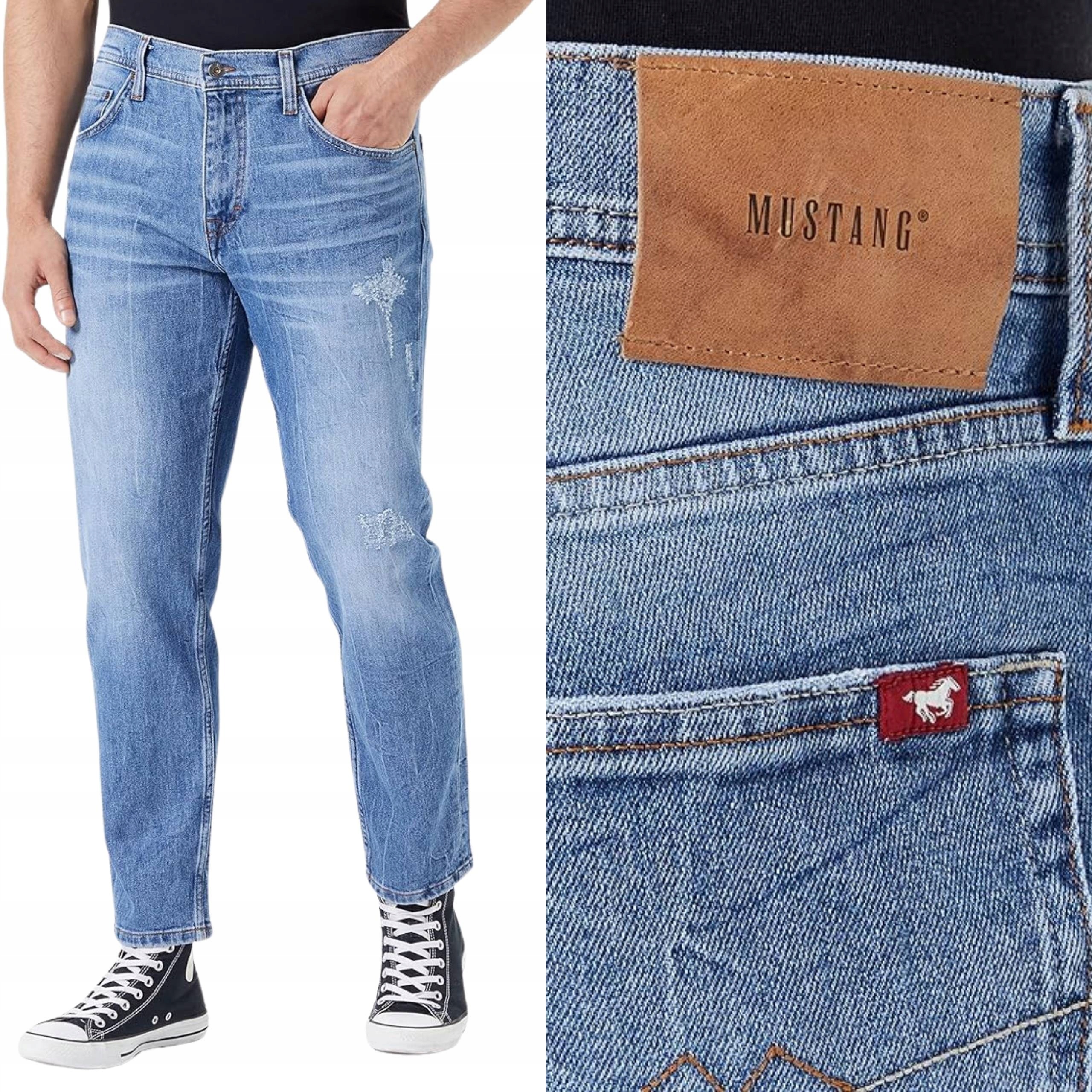 Mustang kalhoty Tapered blue jeans Oregon Cropped W32 L30