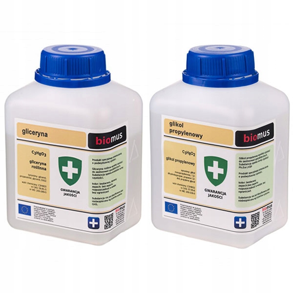 

Gliceryna Roślinna 0,5kg Glikol Propylenowy 0,5L