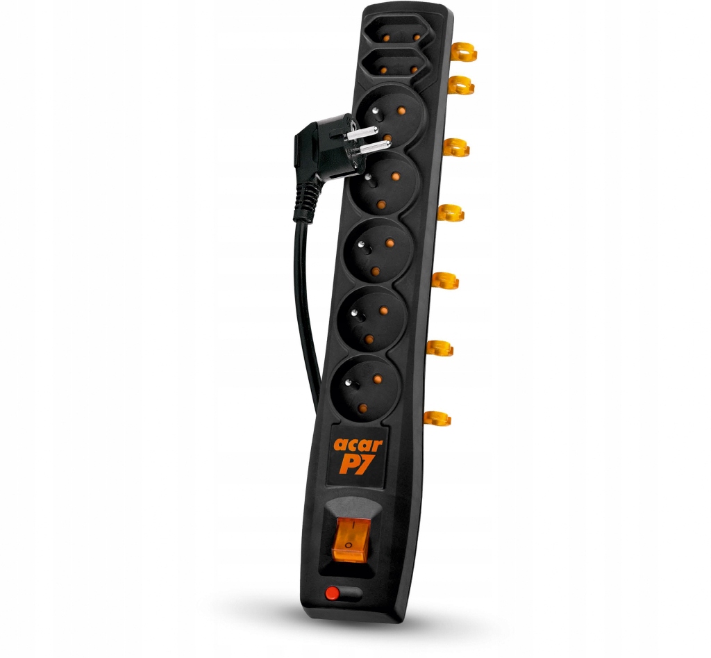 Filtr Przeciwprzepięciowy Acar P7 czarny 5m W0116