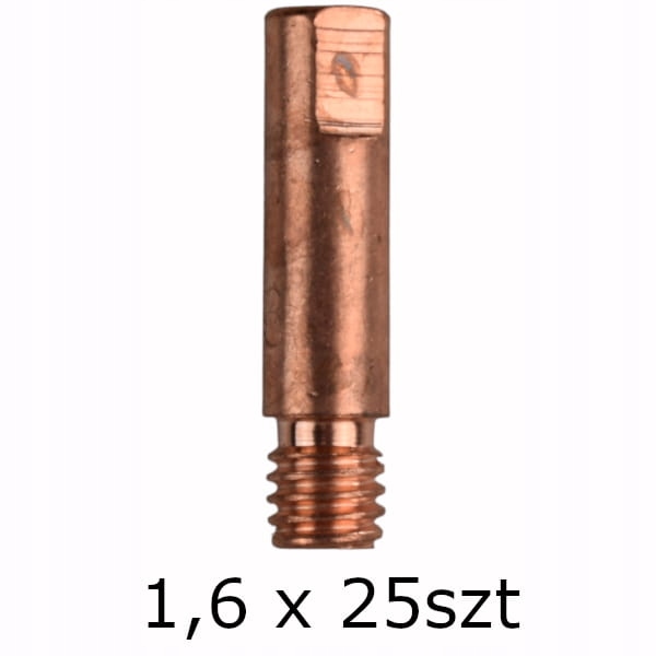

Końcówka Prądowa Mig Mag M6, dł.25mm 1,6mm; 25szt