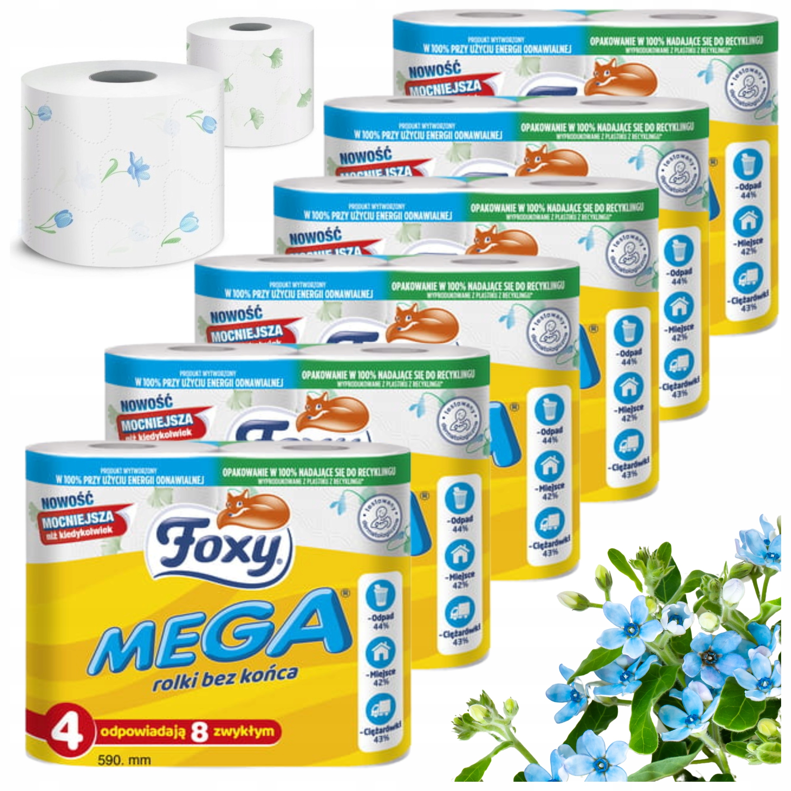 Toaletní papír Foxy Dlouhý, 4 role x 6 balení