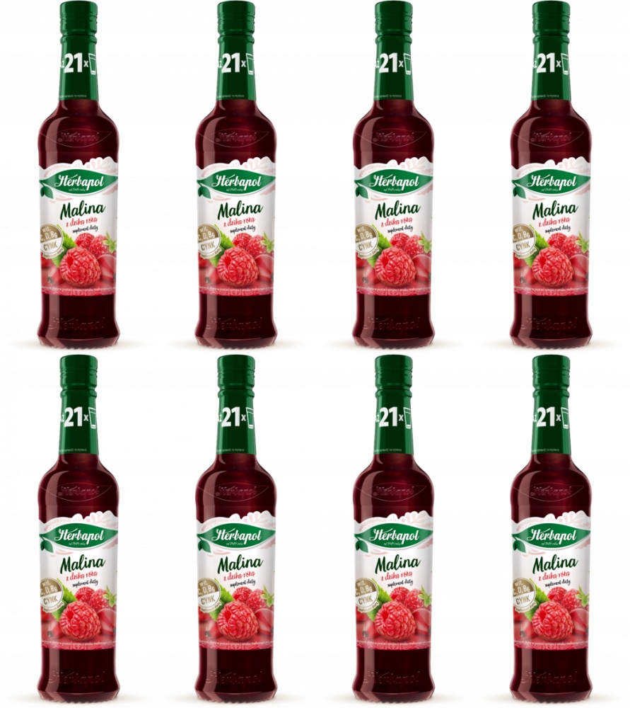 Syrop Herbapol Malina dzika róża 420ml x8