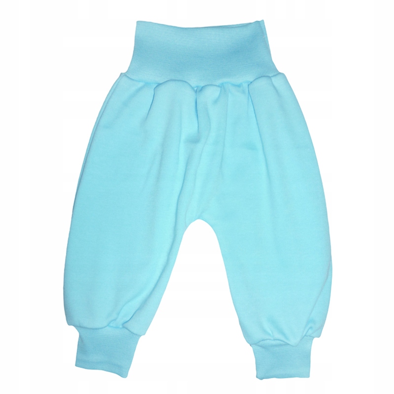 

Spodnie bezuciskowe 104 bawełniane całe turkusowe