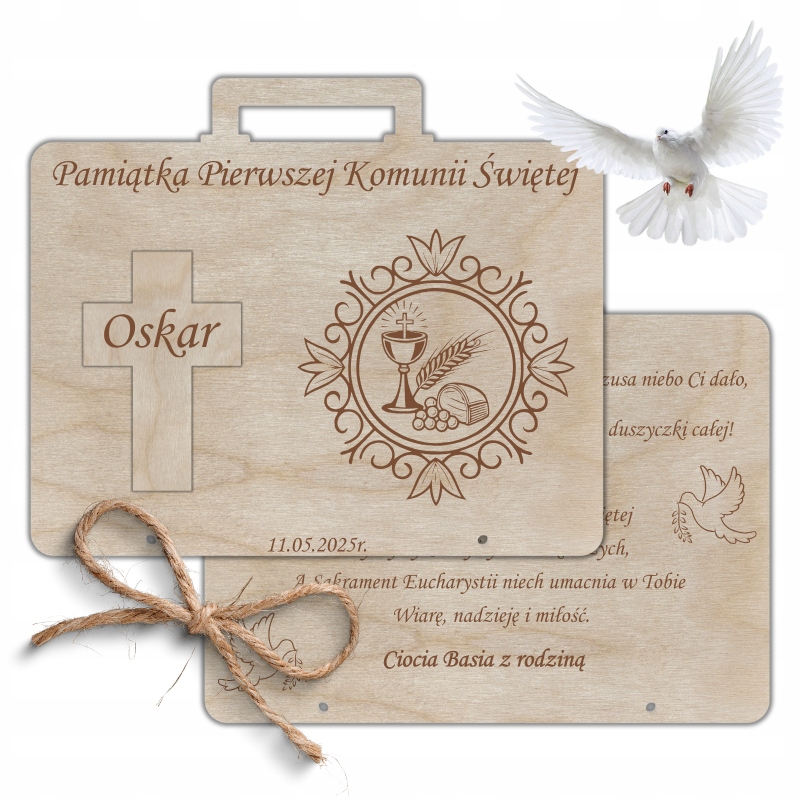 KARTKA NA KOMUNIĘ PIERWSZA KOMUNIA ŚWIĘTA WALIZKA KOMUNIJNA PAMIĄTKA