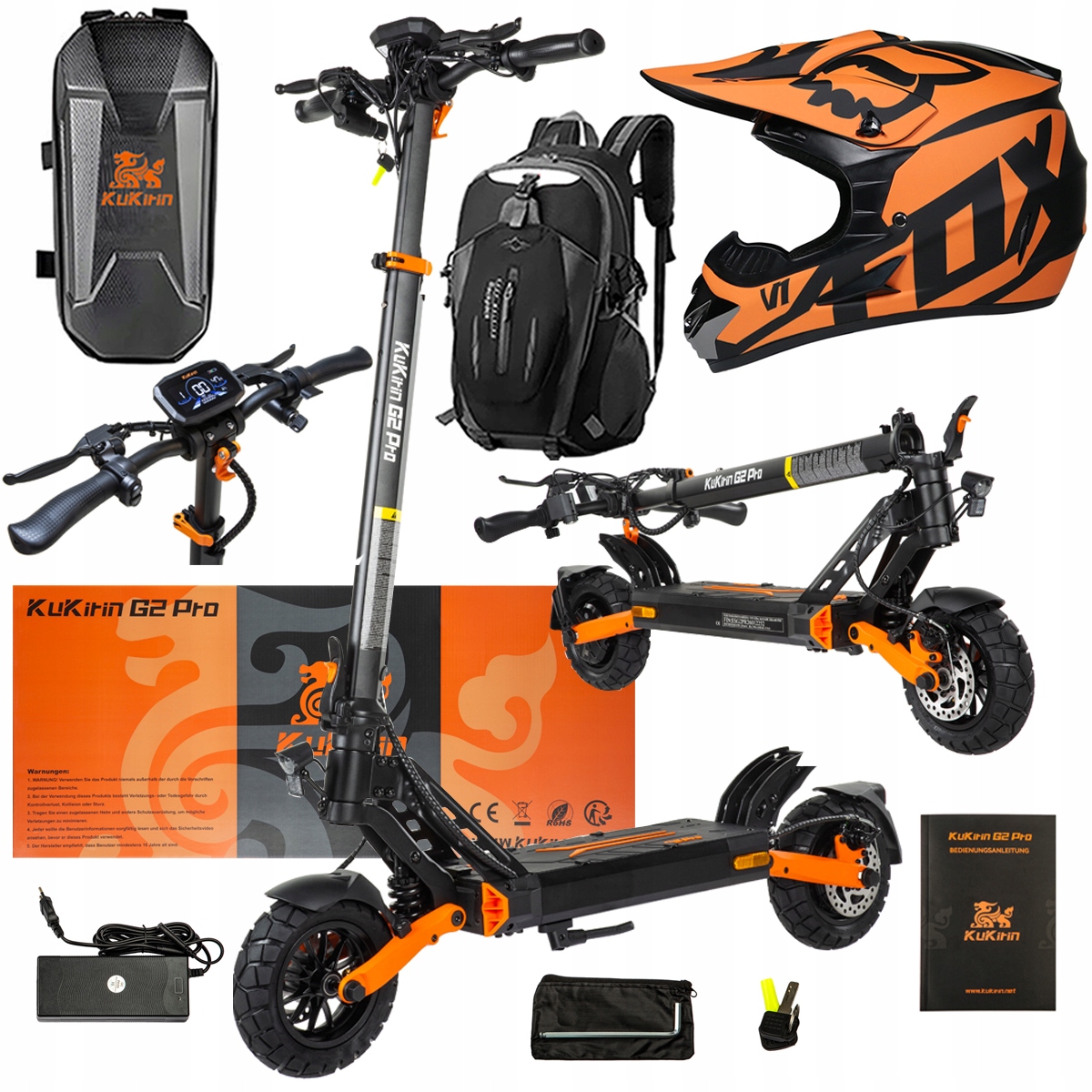 Pojazd Elektryczny KuKirin G2 Pro Abe 500w 48V 15.6AH 65KM 25KM/h +Dárek