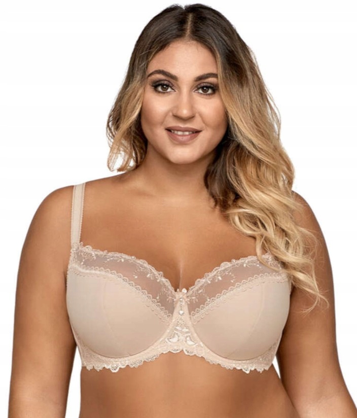 Klasická nadčasová polovyztužená podprsenka Ava 1030 Béžová 80G