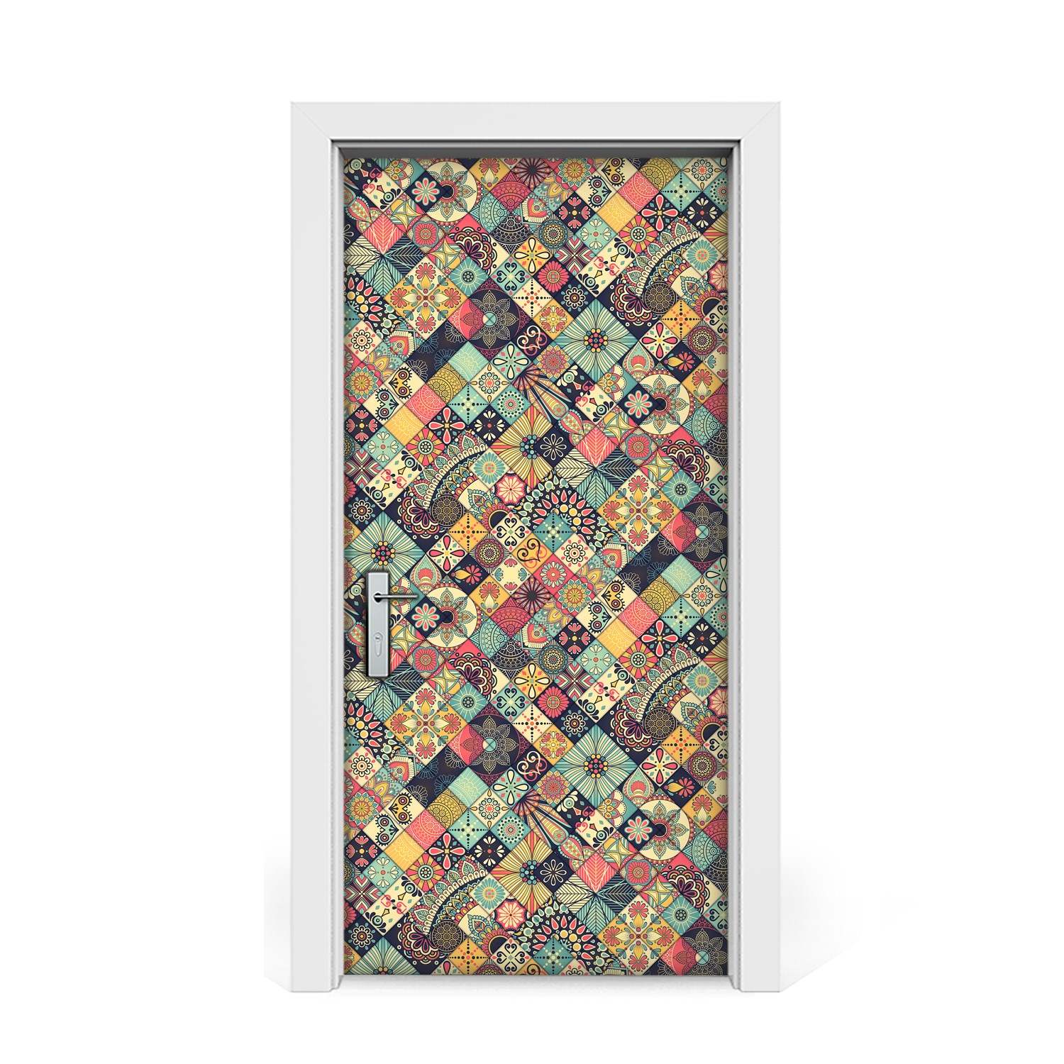 

Naklejka na drzwi okleina Etniczna mozaika 95x205