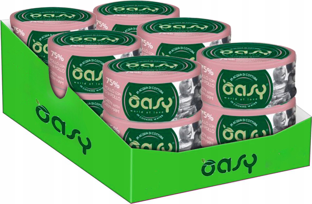 Levně Oasy mokré krmivo pro kočky More Love kuřecí šunka 12x70 g