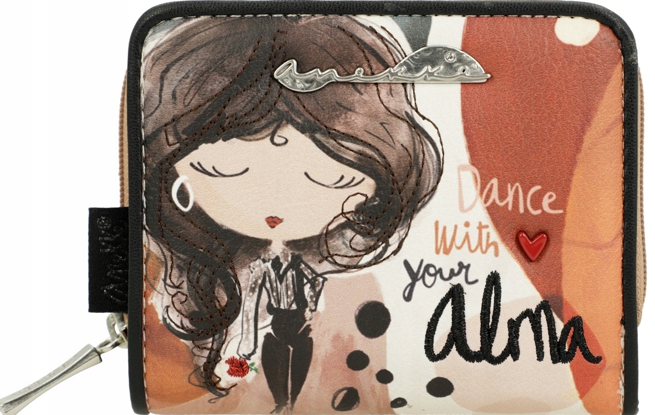 A53 Damski mały portfel Anekke Alma Memories portmonetka na zamek