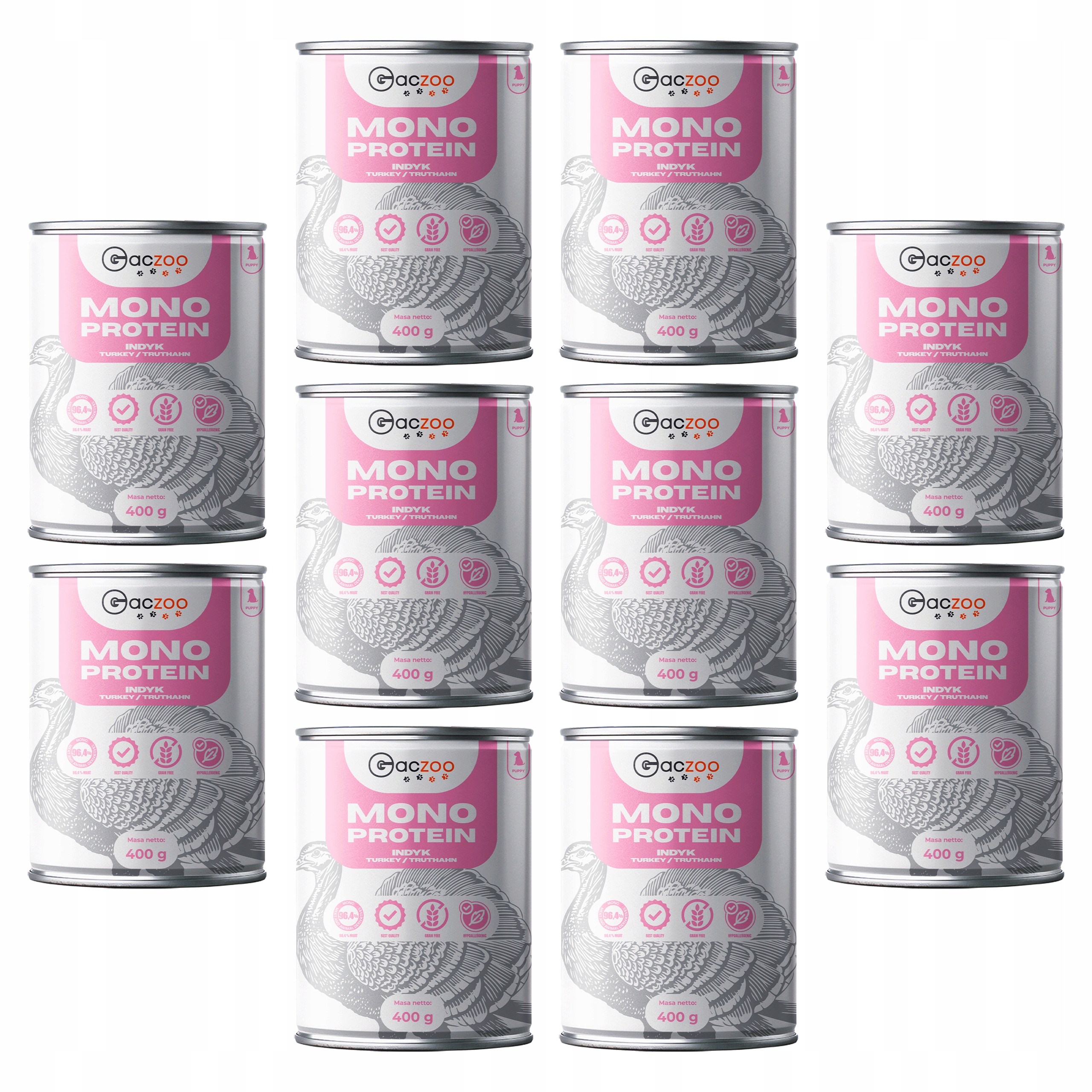 Levně Gaczoo Mono Protein Puppy krmivo pro štěňata Krůta 10 x 400 g