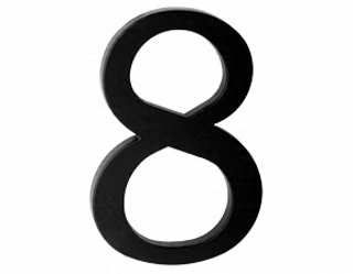 

Plastikowa cyfra na dom czarna "8"