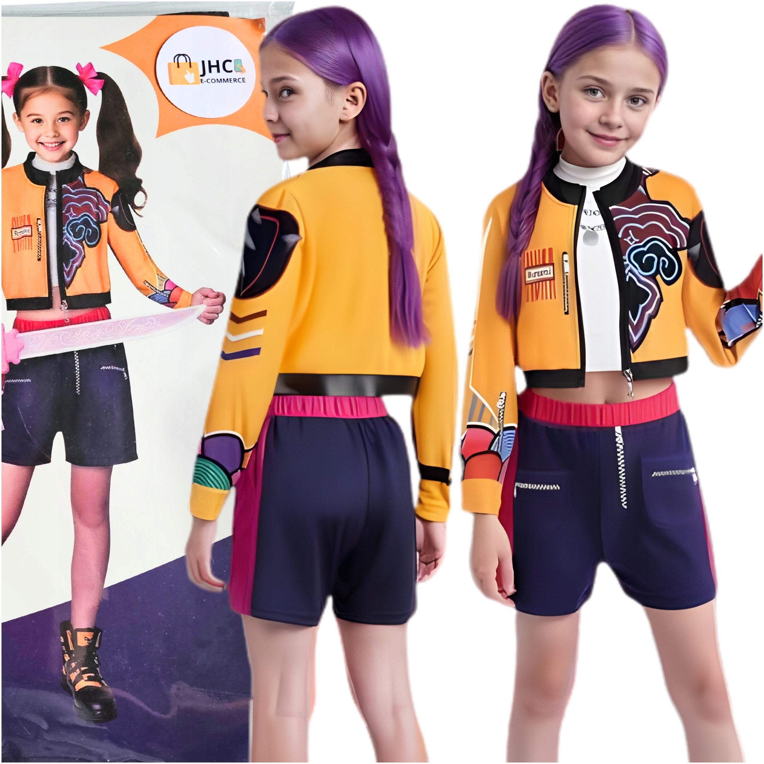 Demon Hunters kpop Rumi strój cosplay łowczynie demonów 116+ cm przebranie