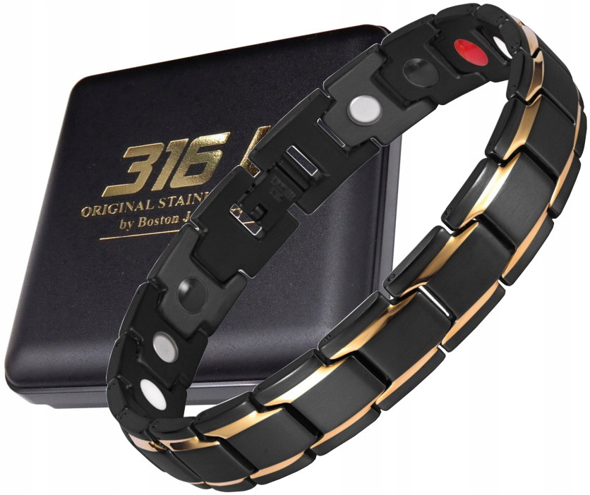 

Czarna Zdrowotna Bransoletka Męska Magnetyczna Moc