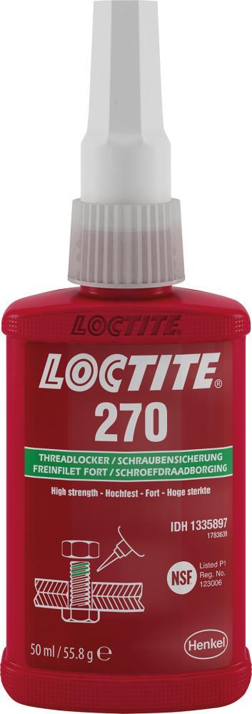 Zabezpečenie závitových spojov Loctite 270, fľaša 50 m l Henkel