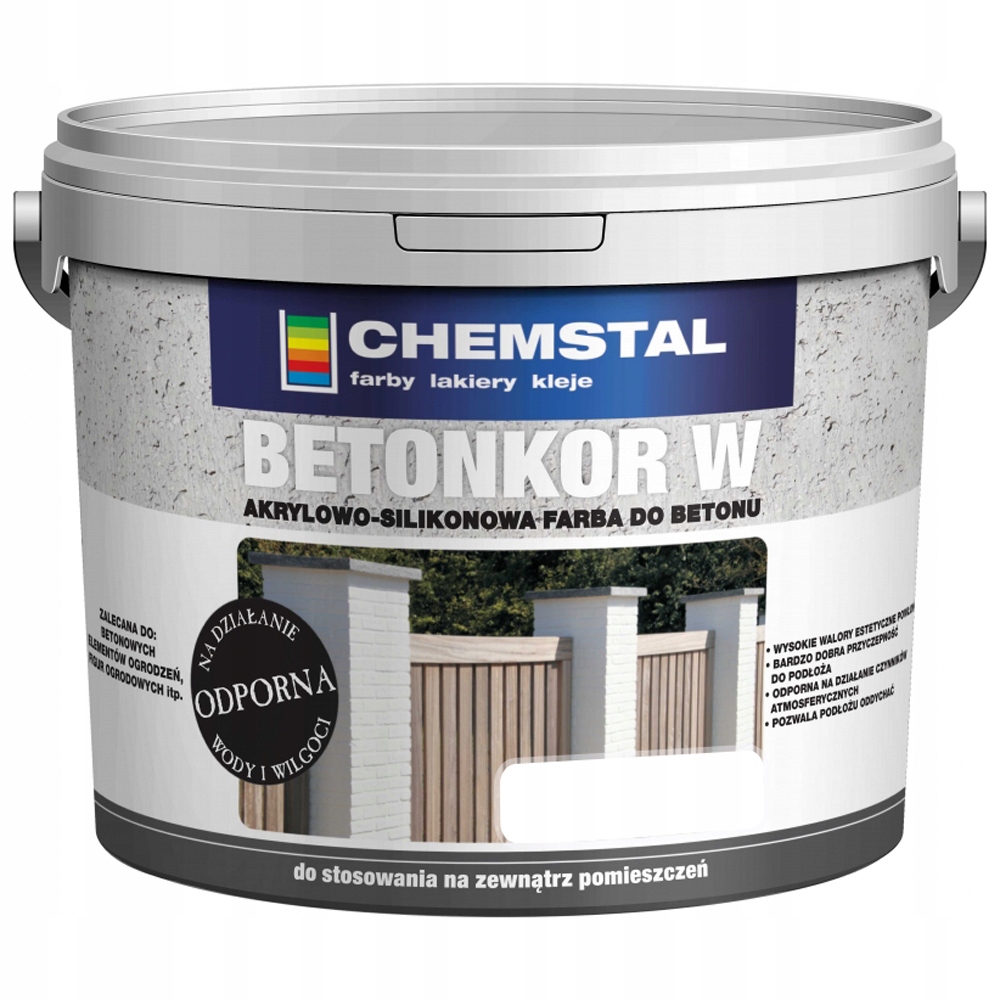 Farba do betonu Betonkor W Chemstal Biały 5L