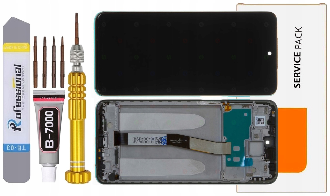 Displej Pro Xiaomi Redmi Note 9 Pro Originál LCD Rámeček Green