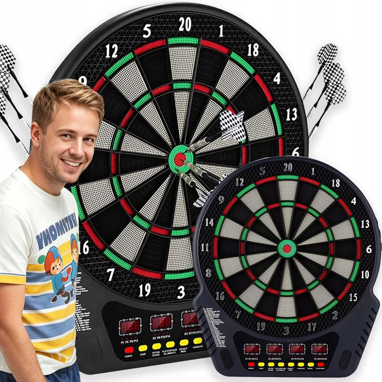 TARCZA DART ELEKTRONICZNA DO GRY W DARTA RZUTKI LOTKI SOFT TIPS 27 GAY