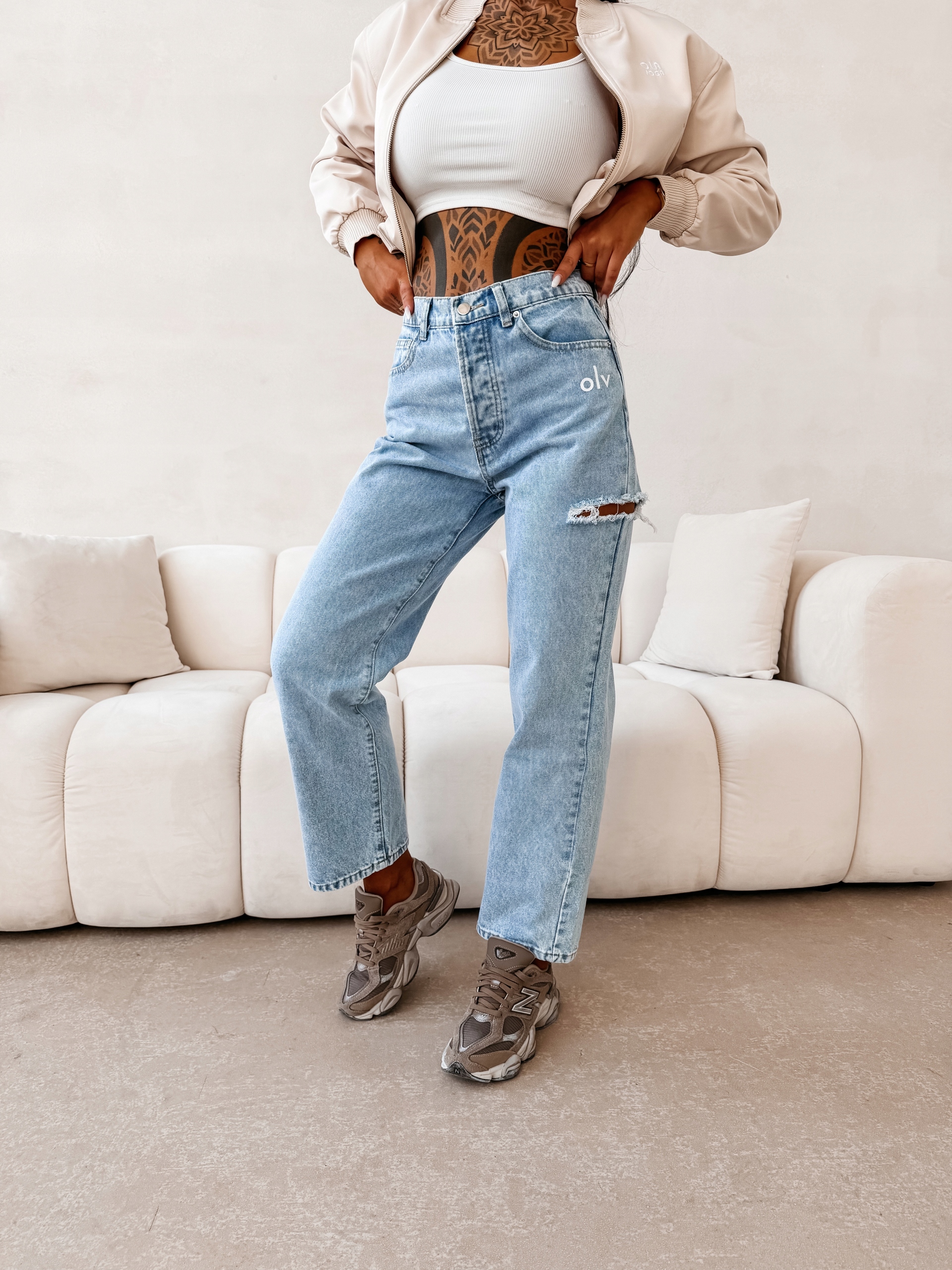 Dámské Džínové Kalhoty Fin Olavoga, Modrá Barva