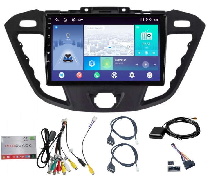 Rádio Navigácia Carplay Android Ford Transit Custom 2012-21 4GB 64GB Sim