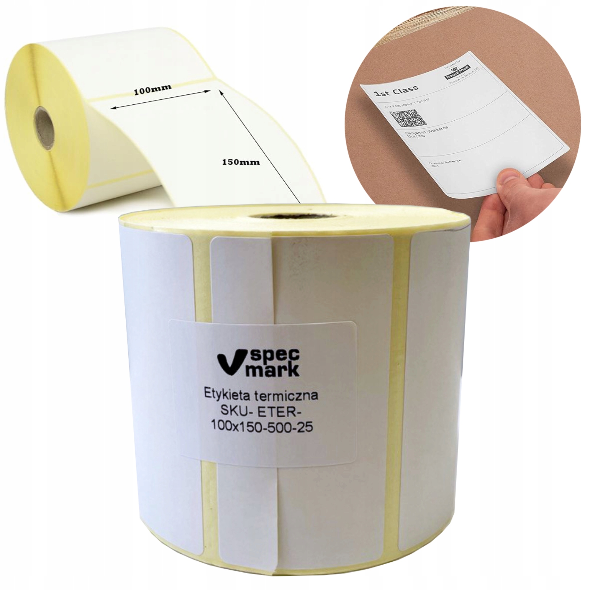 18 ks termoetikety pro kurýry 100x150mm x500 Zebra Godex Brother Td