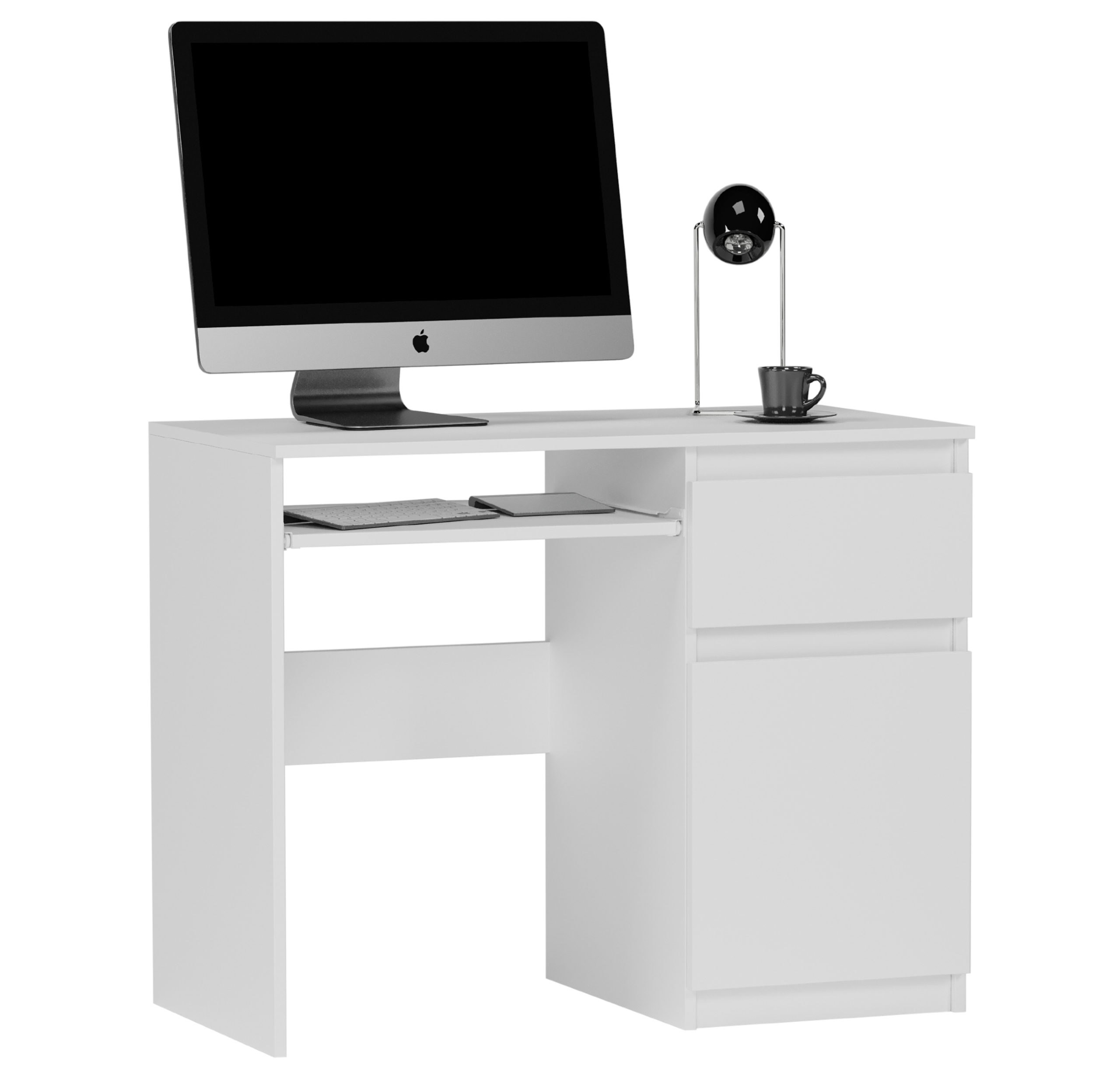 Meble Biurko komputerowe stolik 90cm białe N-33