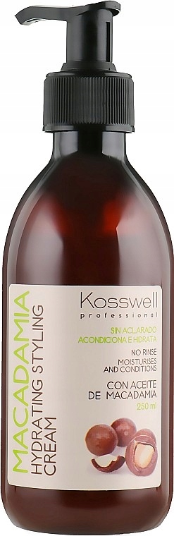 Krem nawilżający do stylizacji Kosswell Macadamia Hydrating Styling 250 ml