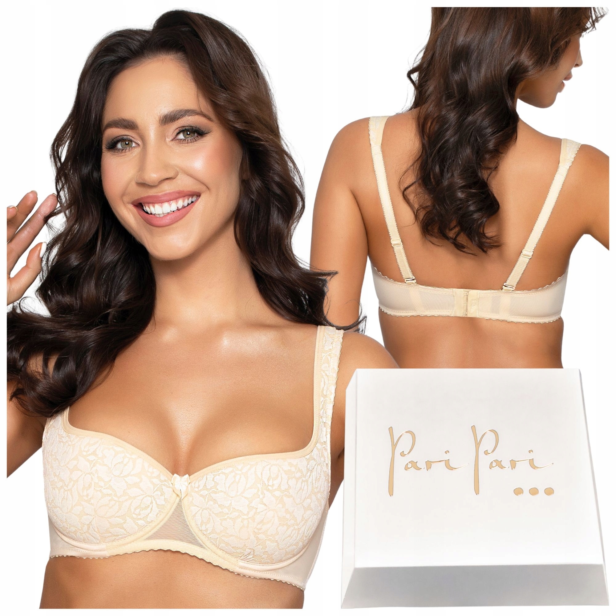 Dámská podprsenka Bardotka Balkonetka s kosticemi Sylvie Béžová 80D