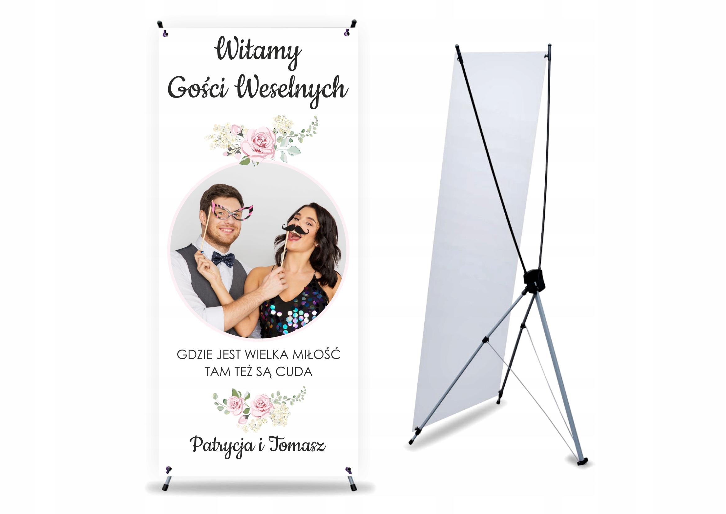 X-banner Svatba 80x180 Standard Rámeček fotografie svatební setkání, přání