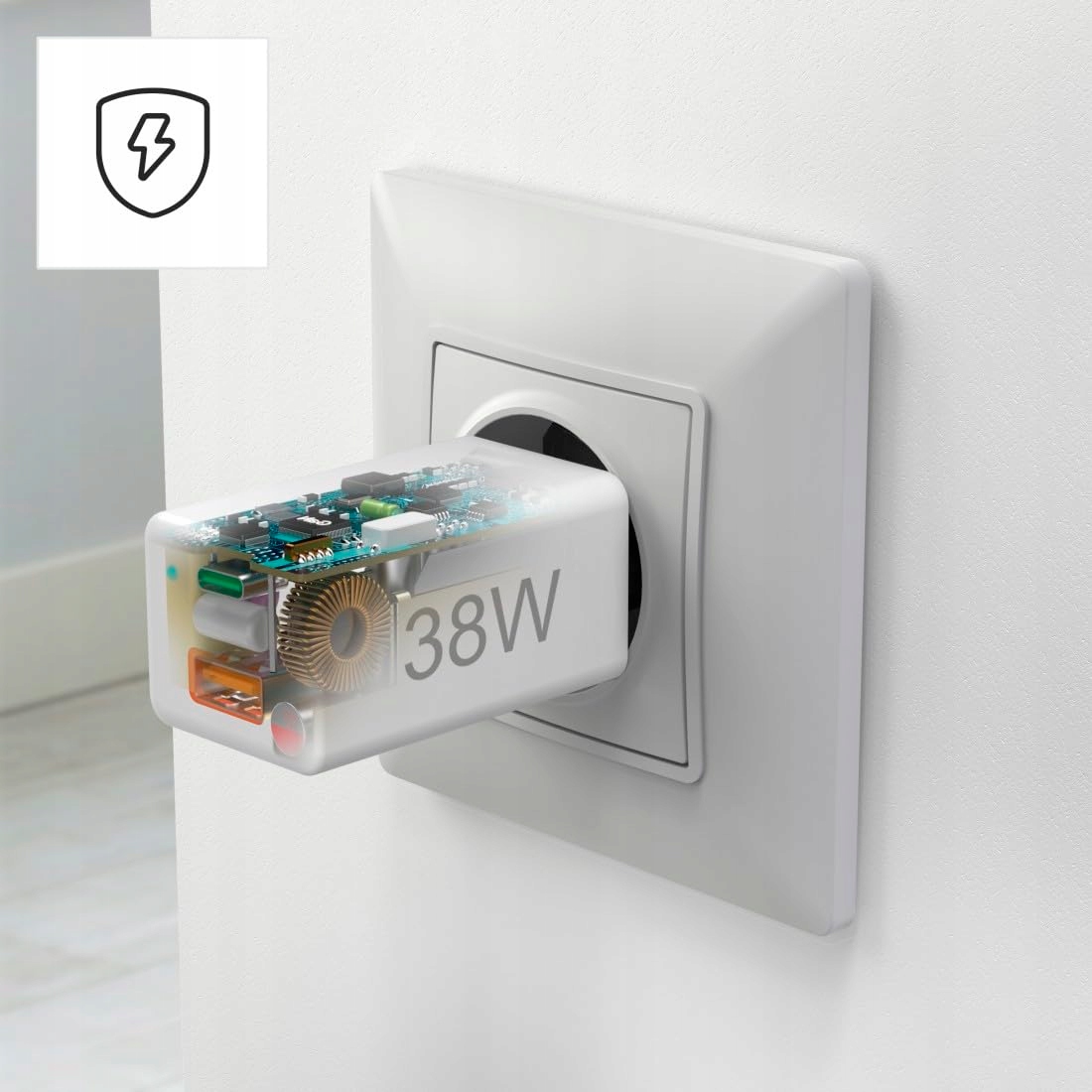 HAMA Szybka Ładowarka USB C i USB A 38W do Smartfonów i Tabletów — miniatura 3
