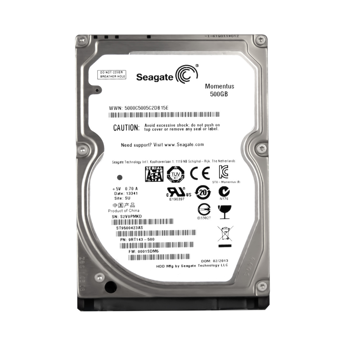 Seagate Moments 500GB 7.2K 16MB Sata II 2.5'' ST9500423AS