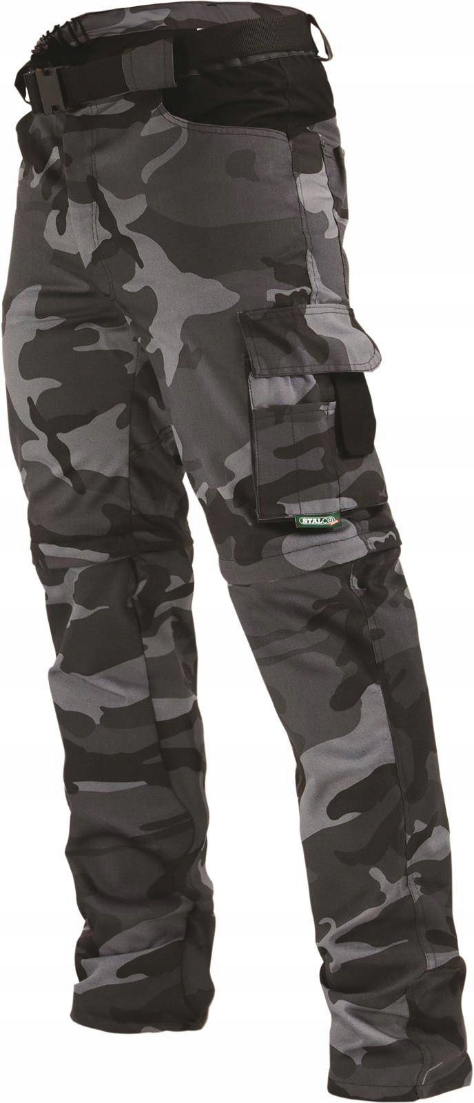 Spodnie robocze bhp monterskie do pasa moro odpinane XXXL Stalco S-42182