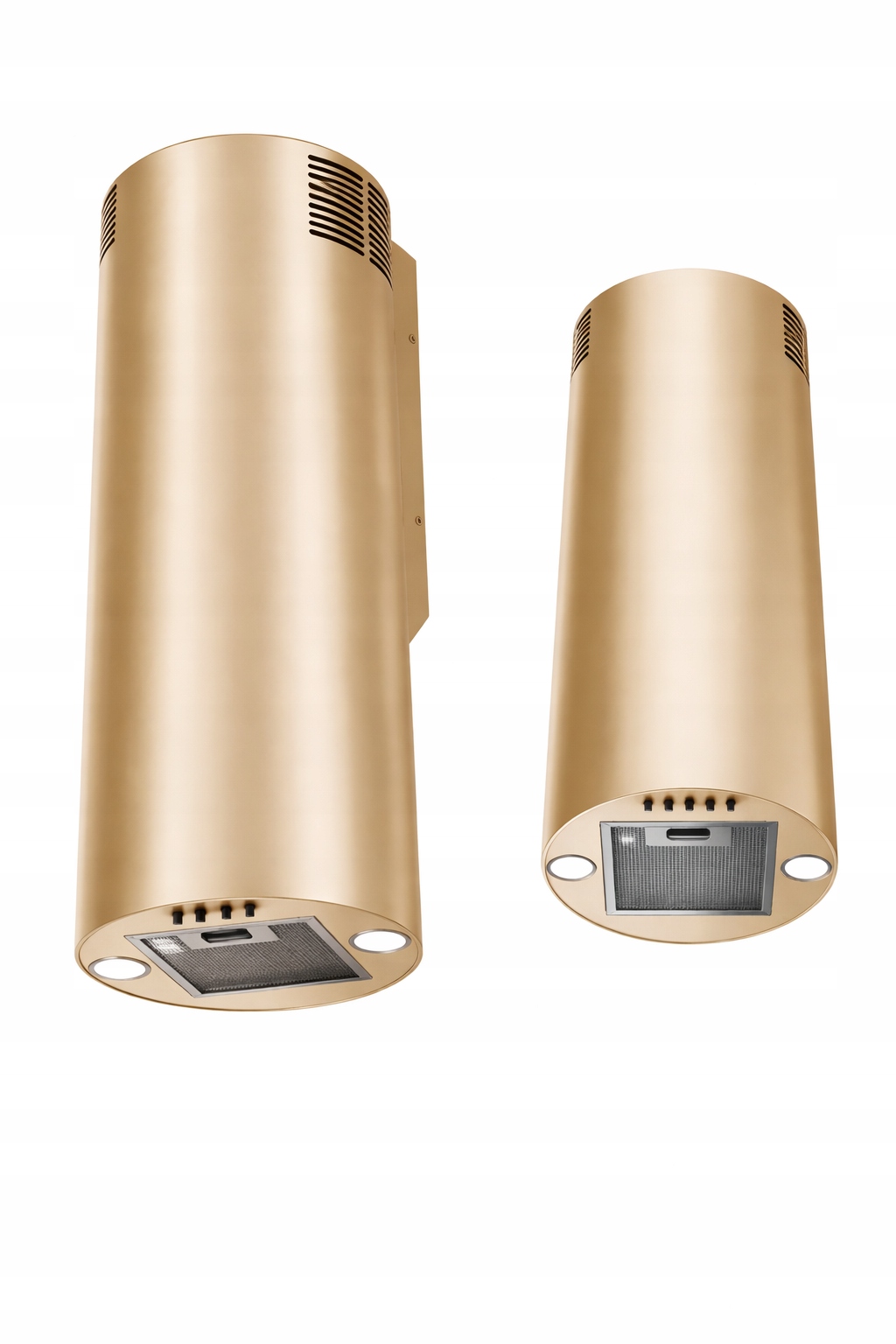 Okap kuchenny kominowy ścienny Maan Elba Wpb 731 Złoty piaskowy Led Wydajny