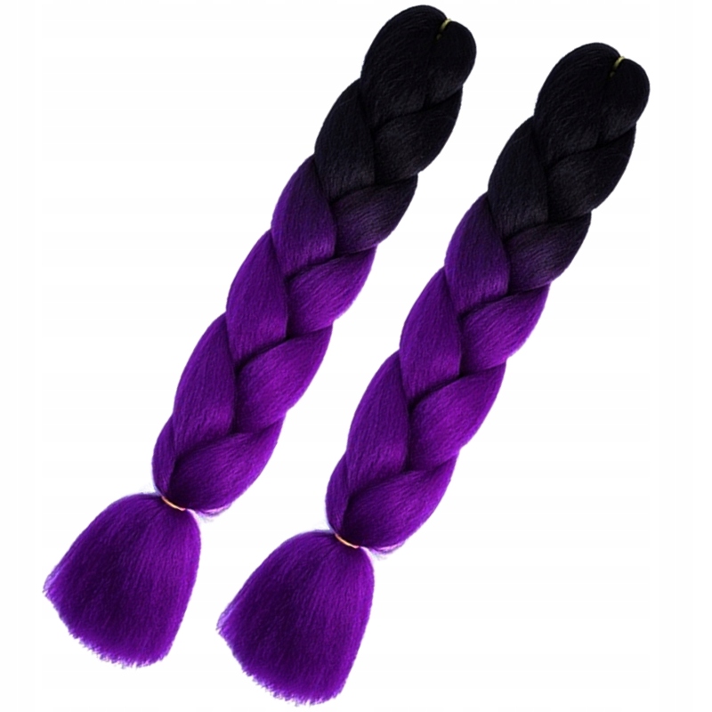 2x Włosy Syntetyczne do Warkoczyków 2-kolorowe