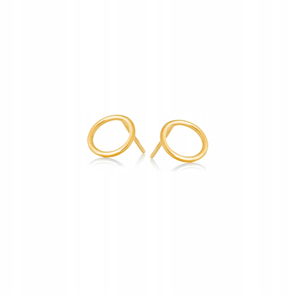 Kolczyki sztyfty pozłacane Ania Kruk złote kółka srebro 925