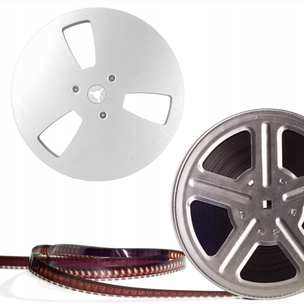 7" MAGNETOFON PUSTA ROLKA 3 OTWORÓW SREBRNY