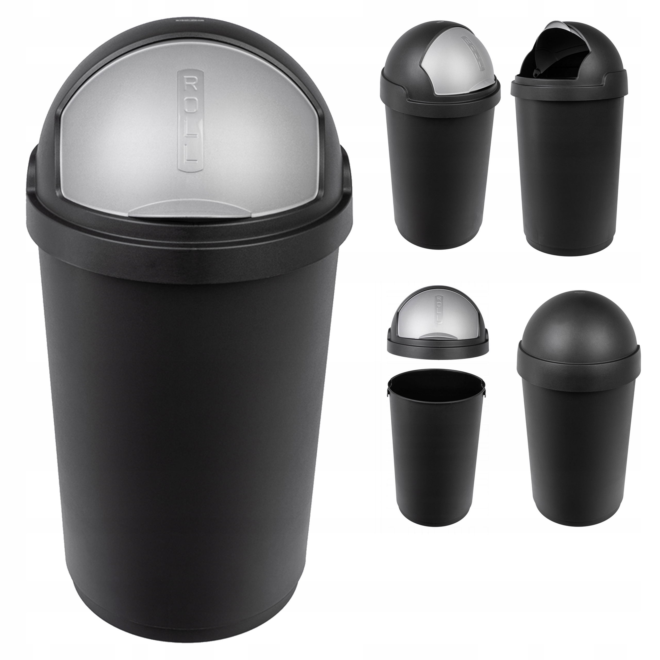 Kosz Na Śmieci Odpady Duży Kubeł Curver Bullet Bin 50L