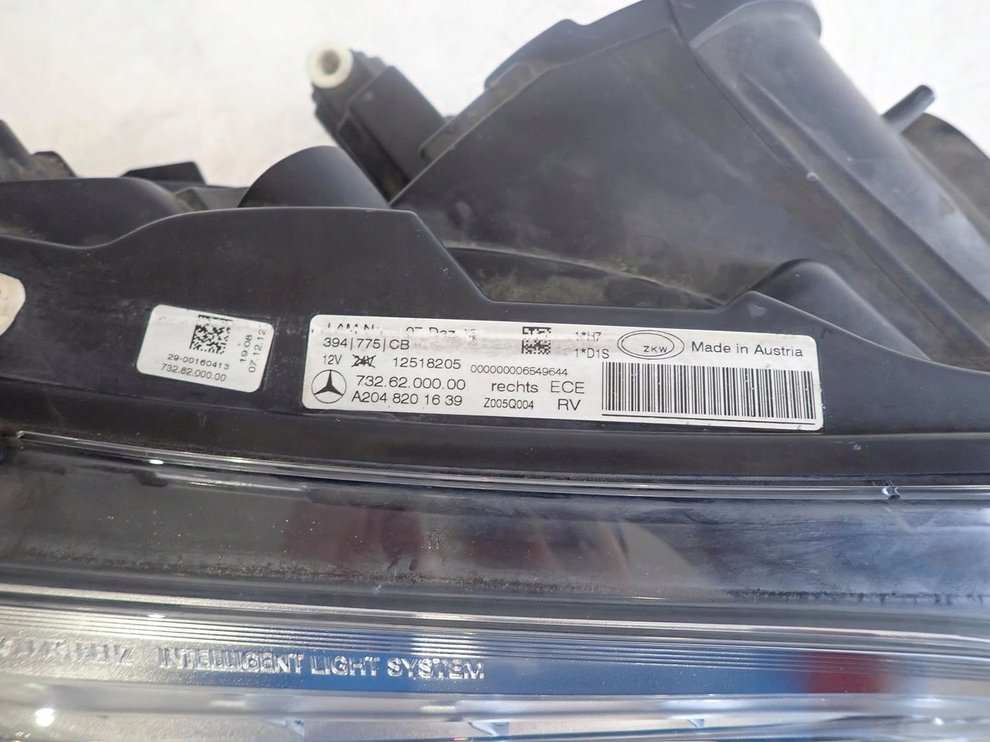 light front right MERCEDES GLK W204 LIFT 2012- BI-XENON A2048201639