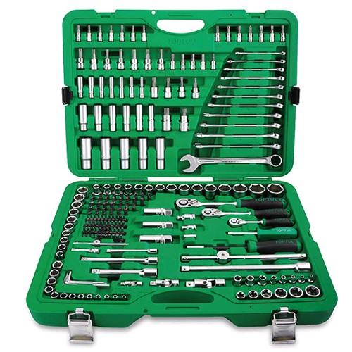 Zestaw Narzędzi Mieszanych Kluczy Nasadowych 1/4" 3/8" 1/2" 216EL Toptul