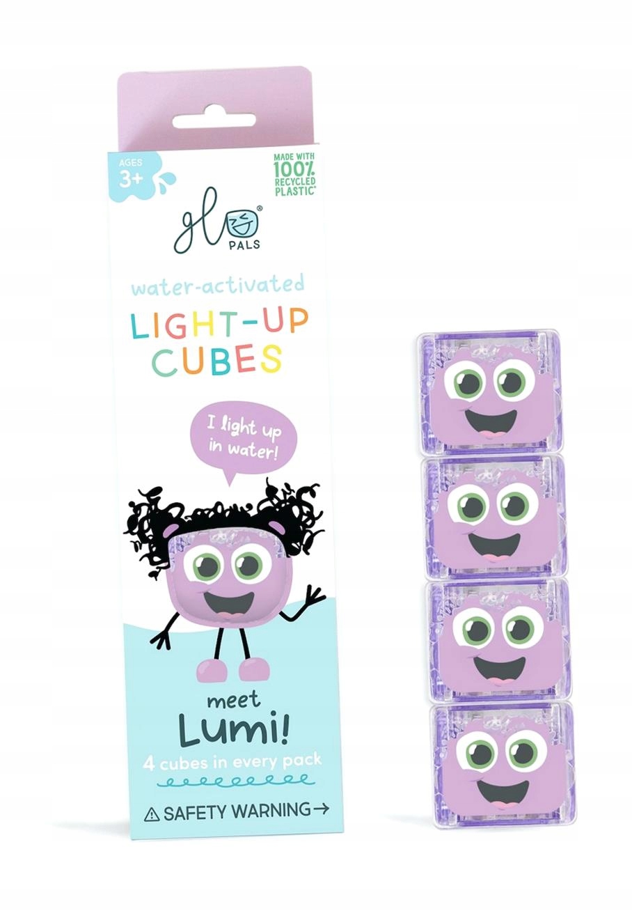 KOSTKI SENSORYCZNE ŚWIECĄCE W WODZIE LUMI FIOLETOWY