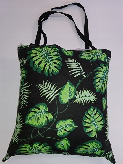 

Torba bawełniana na zakupy 37x38 czarna palmy
