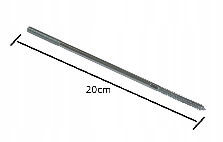 TRZPIEŃ MOCOWANIA OBEJMY 20cm +STABILIZATOR +KOŁEK EAN (GTIN) 05901301728196