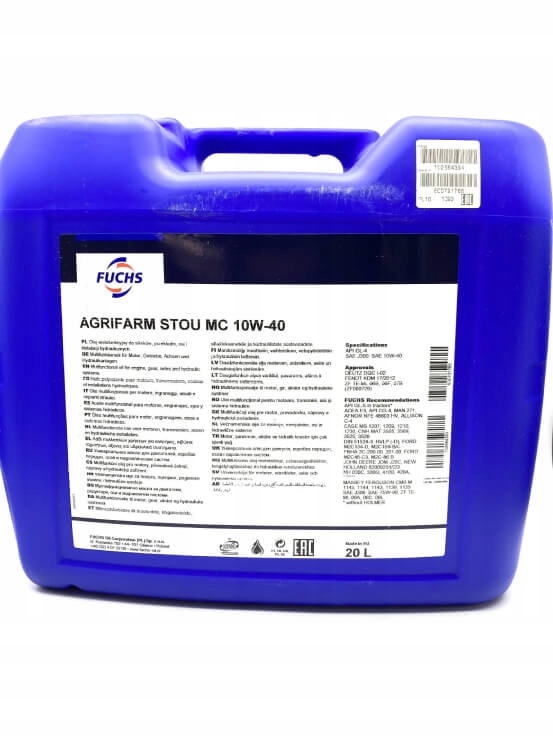 O11454 - FUCHS AGRIFARM STOU MC 10W40 20L