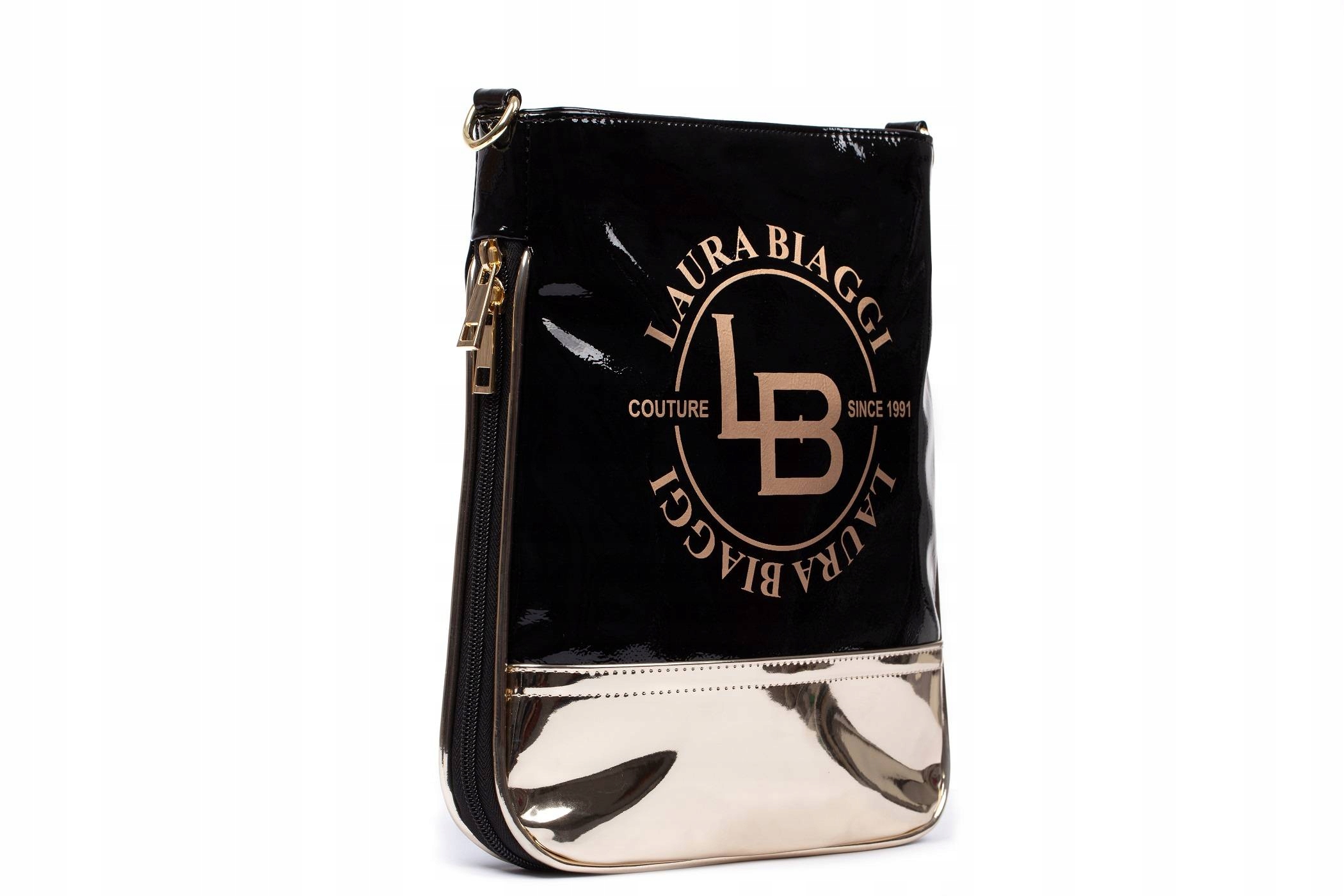 POLSKA LISTONOSZKA LAURA BIAGGI TOREBKA CZARNA A4 Model LB06