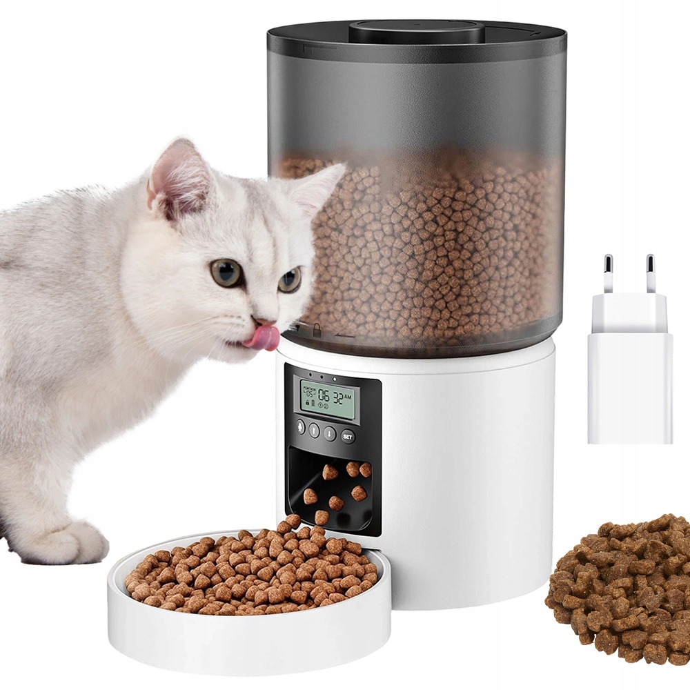 Levně Programovatelný Dávkovač Krmiva Pro 6 Jídel Pro Zvířata, Systém LCD